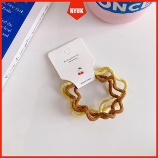 Set 4 Dây Cột Tóc Co Giãn Phong Cách Hàn Quốc Cho Nữ

