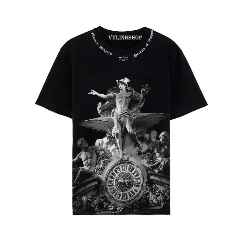 Áo thun nam 🔥VYLINHSHOP 🔥 áo phông cotton co giãn nhẹ mát hút mồ hôi hình tượng đá form rộng unisex màu đen