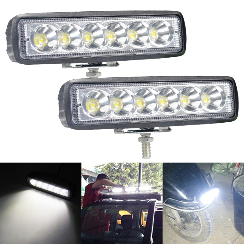 Bảng Đèn Led 6 Bóng 18w Ánh Sáng Trắng Cho Xe Hơi