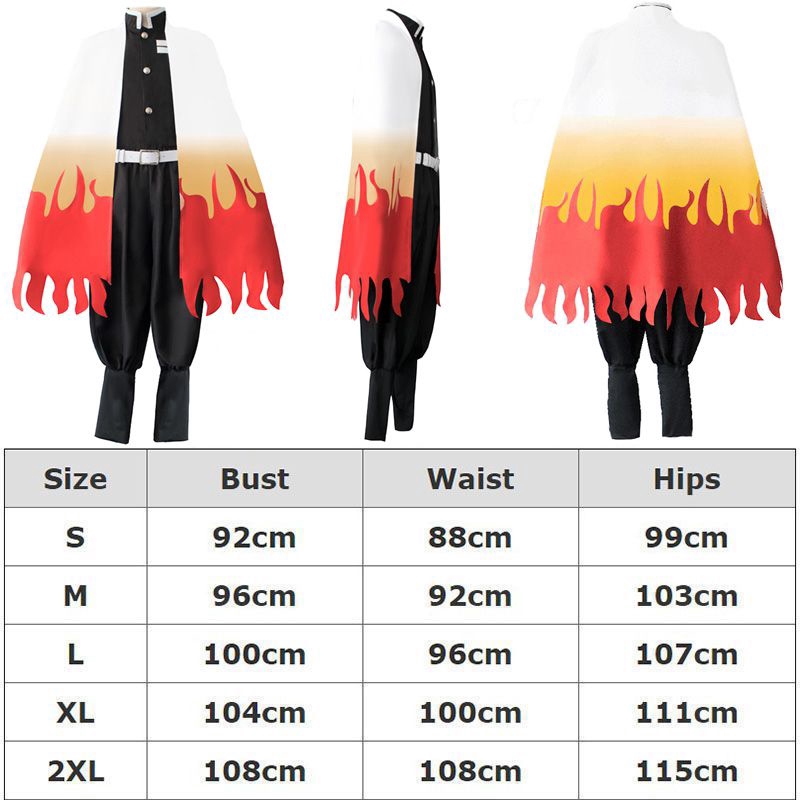 Áo choàng kimono hóa trang nhân vật anime Demon Slayer:Kimetsu No Yaiba Rengoku Kyoujurou | BigBuy360 - bigbuy360.vn