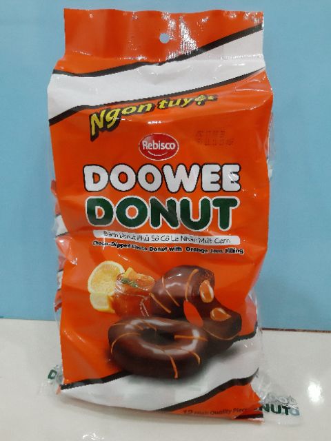 BÁNH DOOWEE DONUT I 4 HƯƠNG VỊ (DÂU, TRỨNG SỮA, SOCOLA, MỨT CAM) I 12 Cái / Bịch - ĐẠI LÝ PHÂN PHỐI