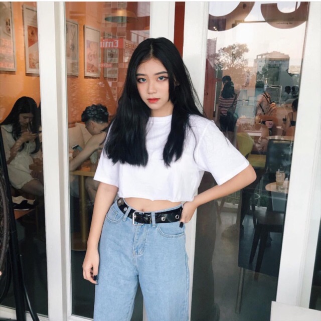 [Mã FAMAYWA giảm 10K đơn 50K] Áo croptop cổ tròn 5 màu (Có ảnh thật) | BigBuy360 - bigbuy360.vn