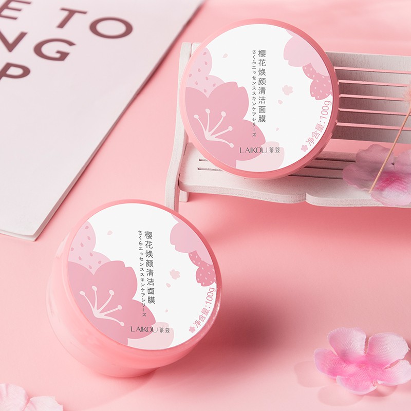 Mặt nạ bùn đất sét LAIKOU 100g làm sạch sâu loạI bỏ mụn đầu đen chăm sóc da