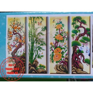 Tranh đính đá tứ quý tùng cúc trúc mai DF194