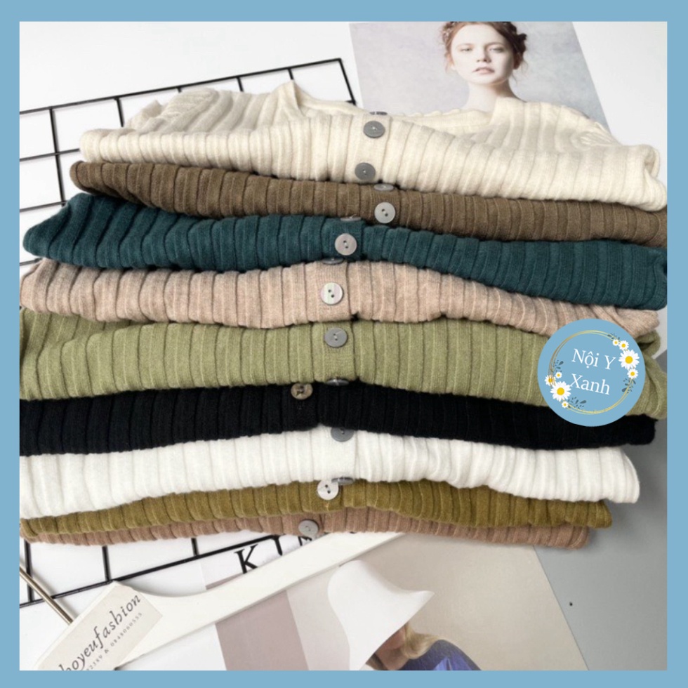 Áo len đũa cài cúc tay dài form ôm giãn nở thiết kế sexy chất len thời thượng A685 noiyxanh hot trend, phom đẹp, chất đẹ