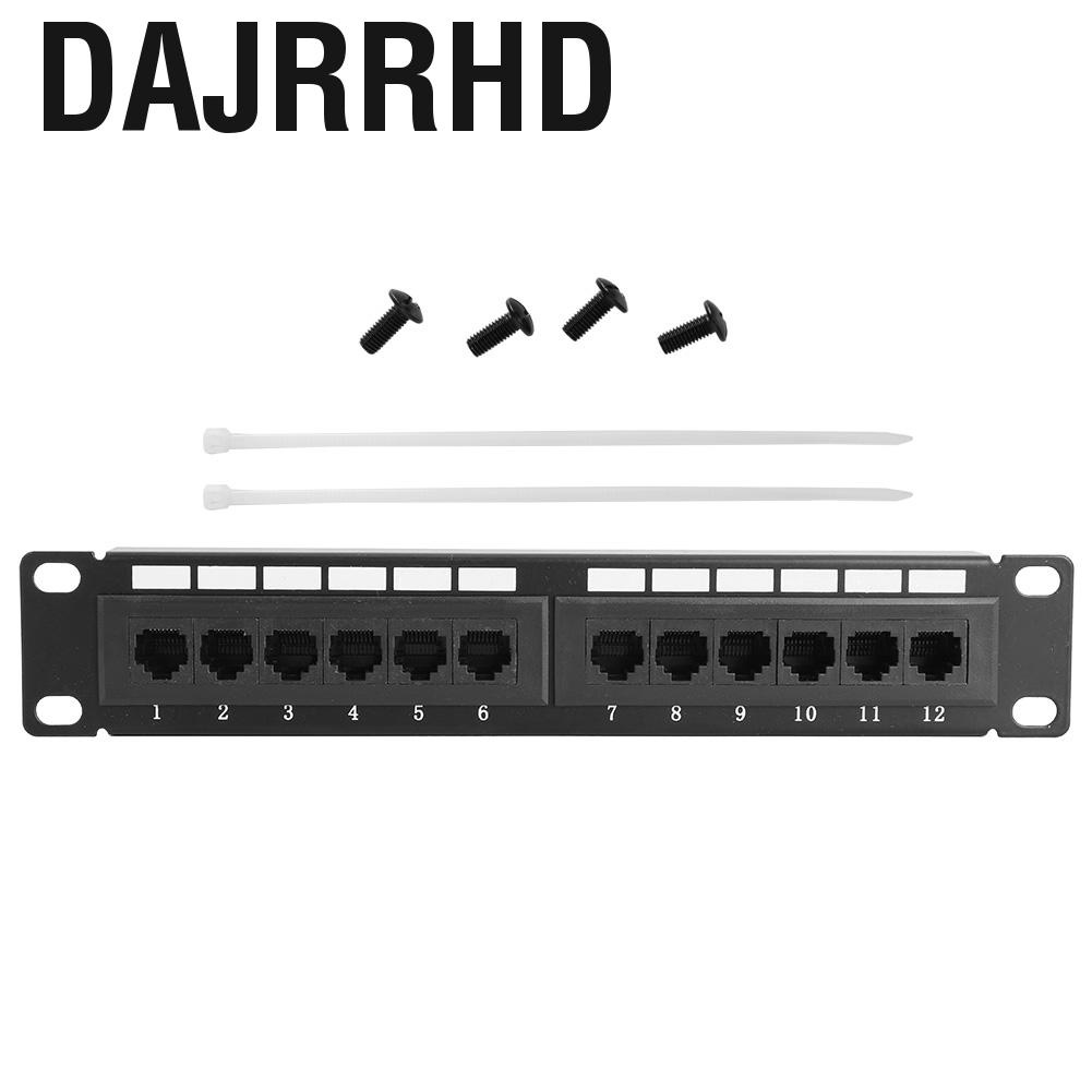 Bảng vá khay UTP 12 cổng cáp dữ liệu mạng Ethernet Cat6 Cat6A RJ45 không có giá đỡ cho 22-26AWG