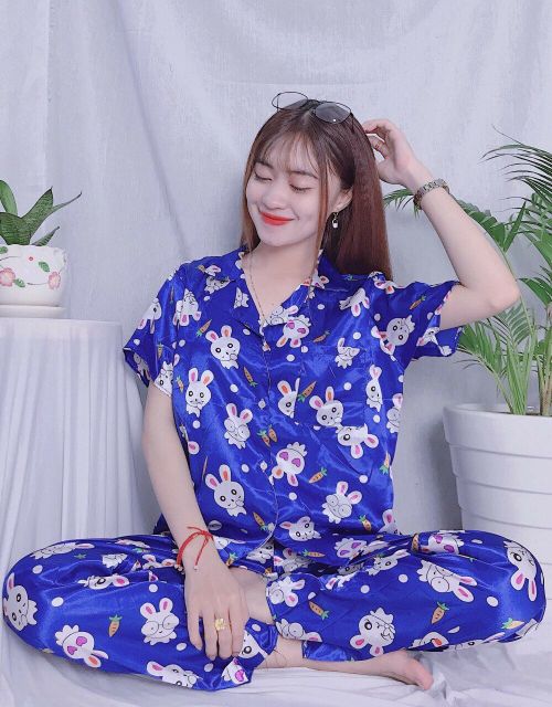 ĐỒ BỘ PHI BÓNG HOẠT HÌNH CUTE DỄ THƯƠNG CHẤT VẢI MỀM Mát TAY NGẮN QUẦN DÀI