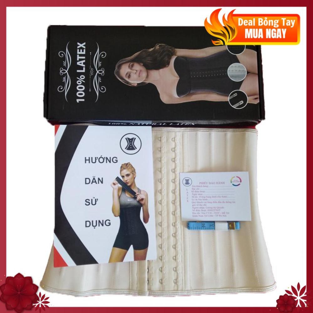 Đai Nịt Bụng Latex Giảm Eo 9 Xương 29cm Italy