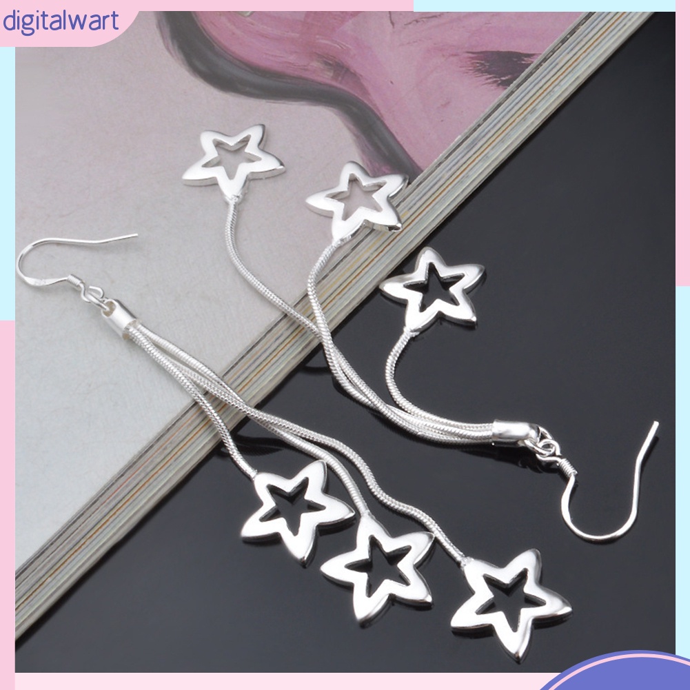 Đôi Bông Tai Dáng Rơi Họa Tiết Ngôi Sao Thời Trang Cho Nữ