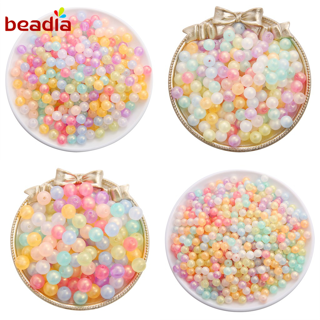 Beadia Hạt Nhựa Acrylic Làm Vòng Tay Trang Sức (Có Lỗ)