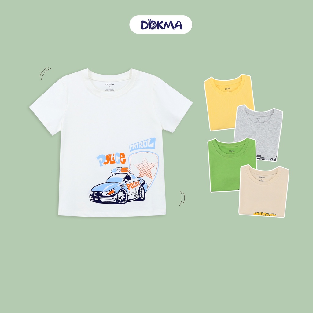 DA924 Áo cộc tay cổ tròn DOKMA KID (2-6Y)
