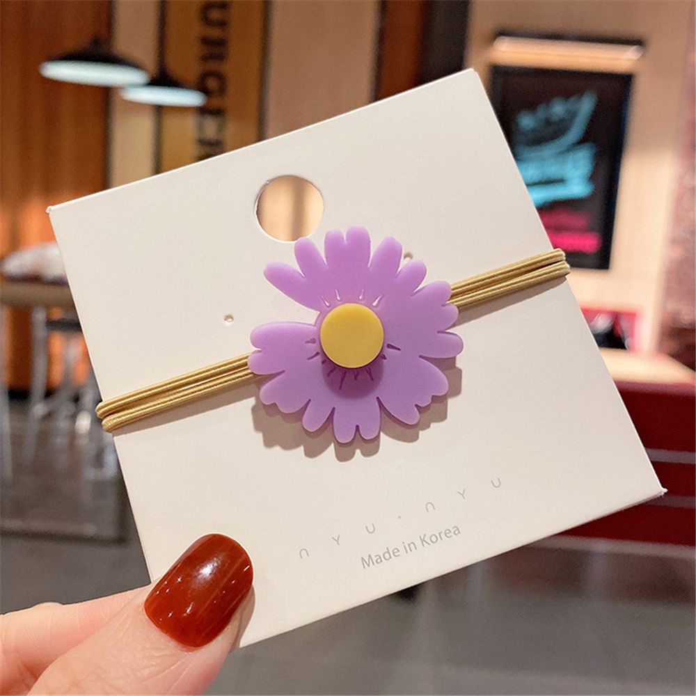 Dây buộc tóc co giãn họa tiết hoa cúc nhỏ dễ thương dành cho nữ