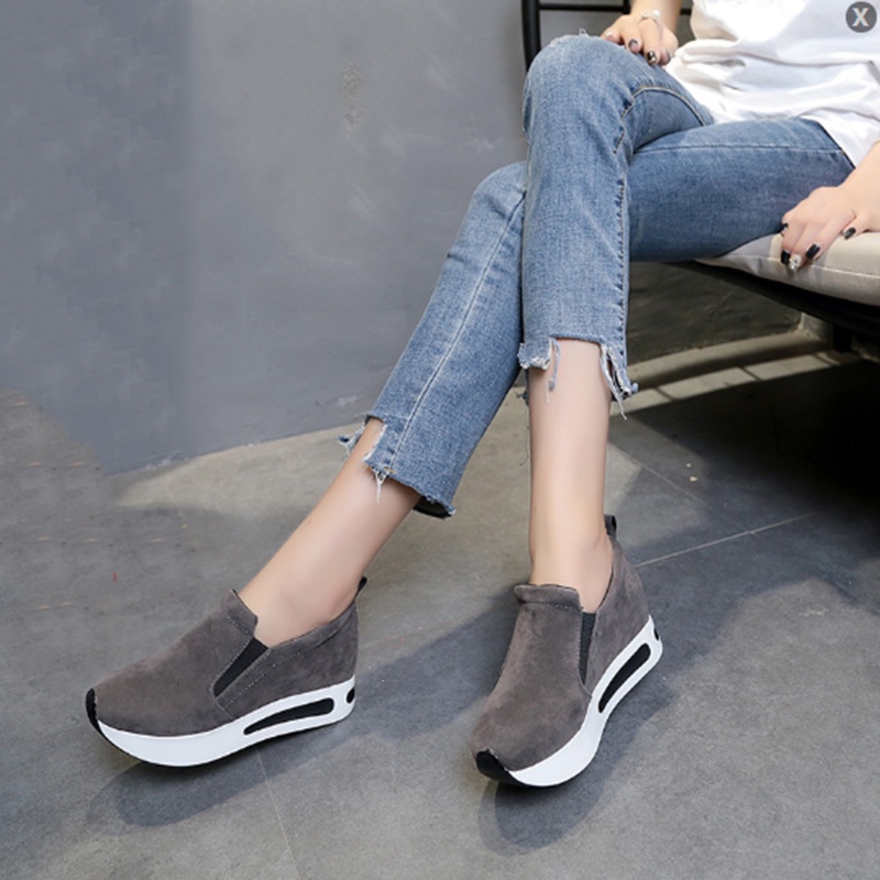 Giày Thể Thao Đế Xuồng Tăng Chiều Cao Thời Trang Cho Nữ