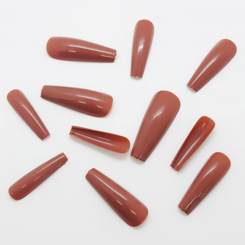 Bộ 100 Móng Tay Giả Dáng Dài Che Phủ Toàn Diện Có Thể Tháo Rời Dùng Khi Múa Ba Lê