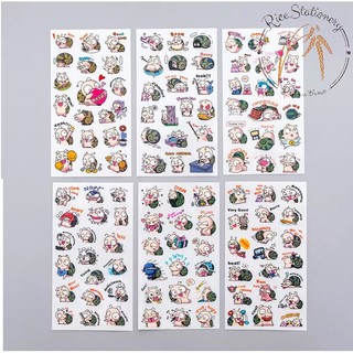 Set 6 tấm sticker dán ốc sên trang trí sổ tay