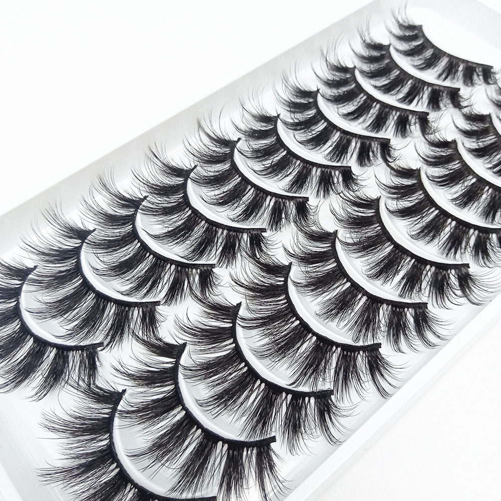 [Hàng mới về] Set 10 Cặp Lông Mi Giả 3d Dày Dặn Tự Nhiên Quyến Rũ