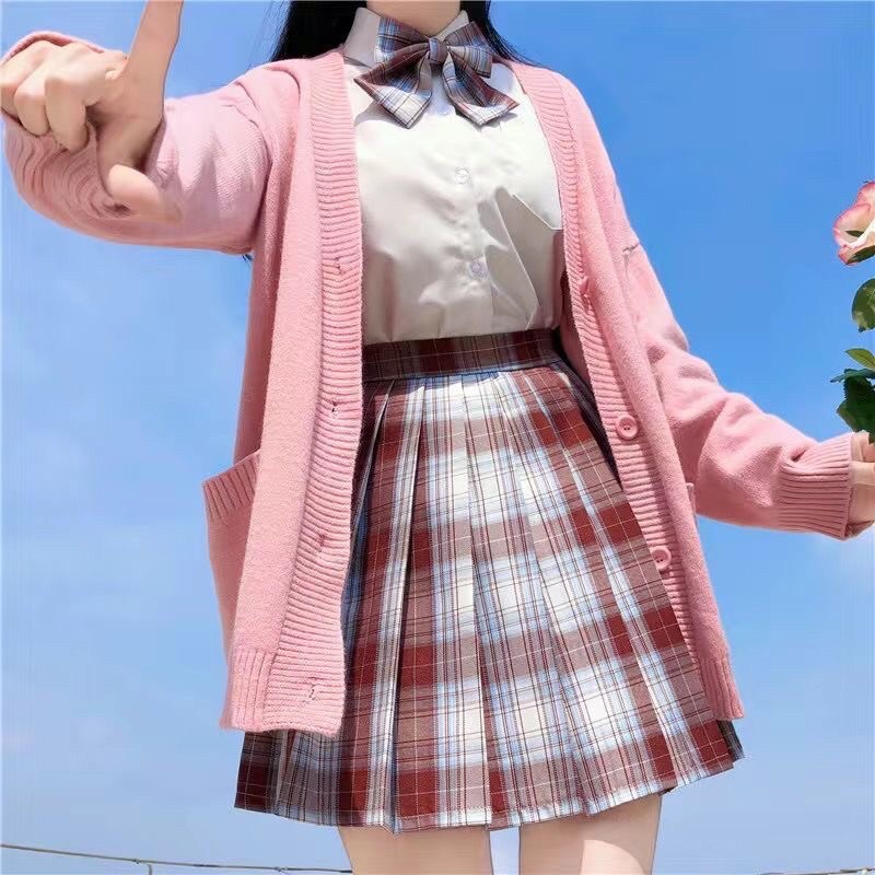 (SẴN) Áo khoác cardigan dài tay dễ thương học sinh, áo len dài tay JK Nhật Bản A00311 | BigBuy360 - bigbuy360.vn