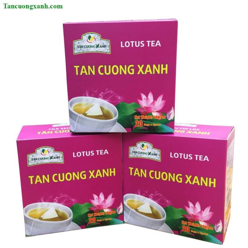 🍑 Combo 3 Hộp Trà Sen Túi Lọc Tân Cương Xanh