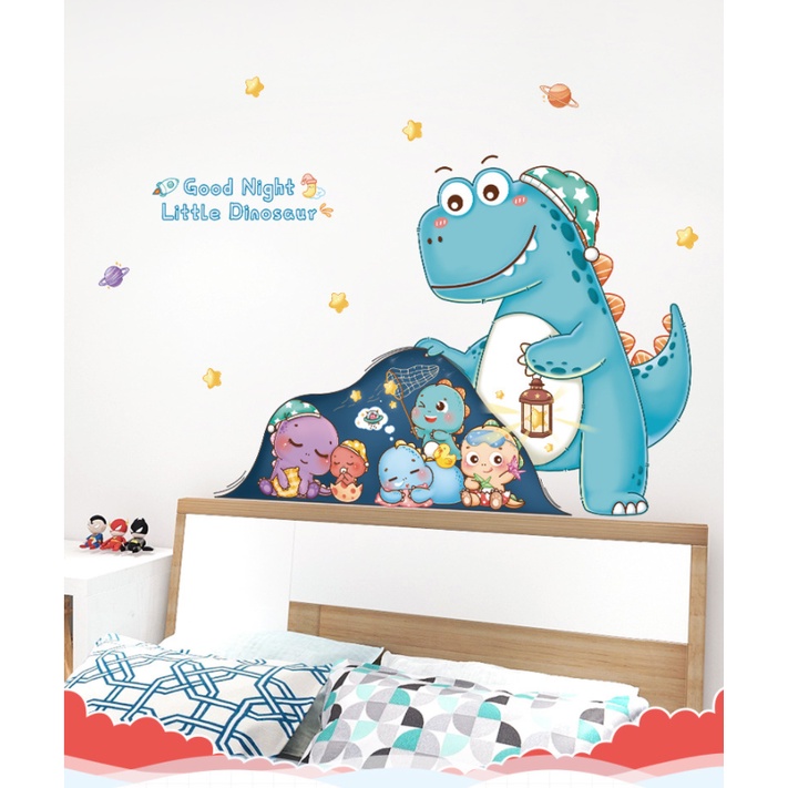 Decal dán tường KHỦNG LONG MẸ  - Trang trí phòng bé