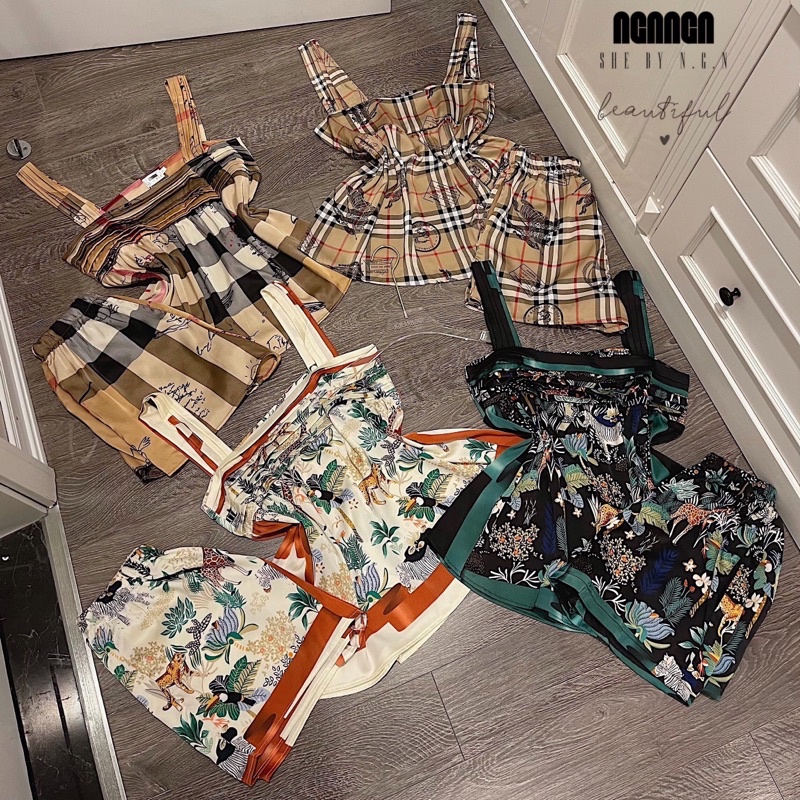 set lụa hoạ tiết cho nữ | BigBuy360 - bigbuy360.vn