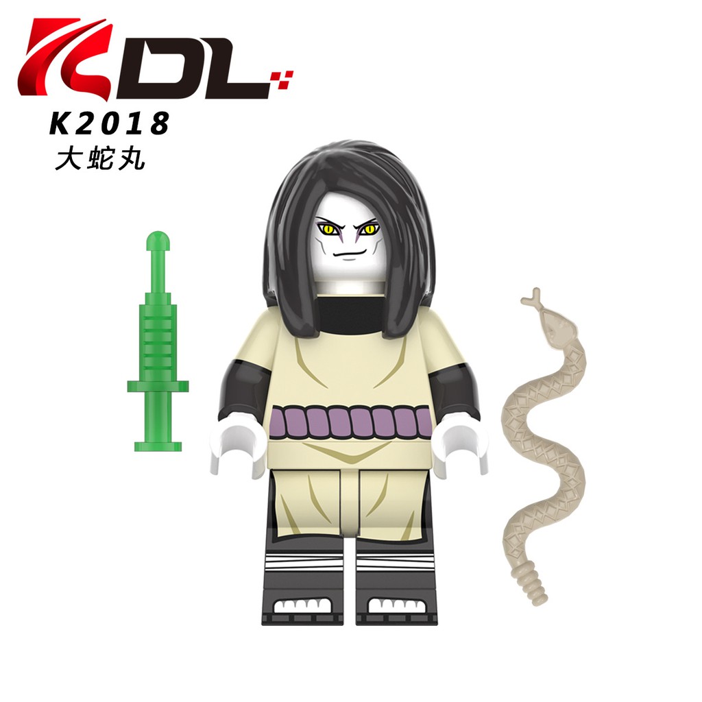 COMBO 6 Minifigures Nhân Vật Naruto KDL803 Sarutobi Hiruzen Orochimaru Rock Lee Aburame Shino