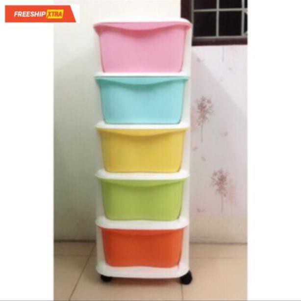 Tủ nhựa ngăn kéo 5 tầng có bánh xe( hàng Việt Nhật khách nhé đẹp hơn hàng Tàu nhiều ạ)