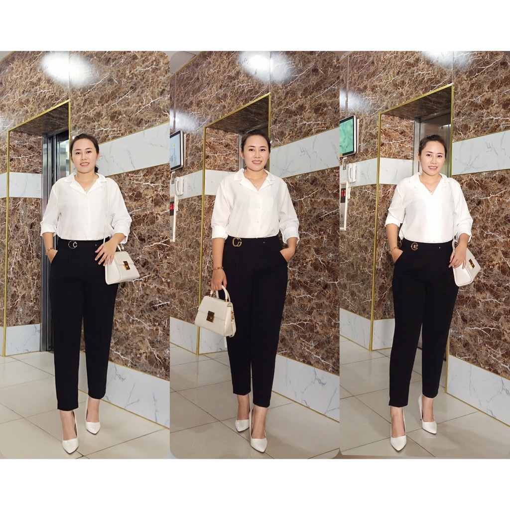 FREE SHIP - QUẦN ÂU BAGGY BIG SIZE CÔNG SỞ AKYO NỮ GIỚI (60KG-100KG) VÒNG 3 MAX 130CM | BigBuy360 - bigbuy360.vn