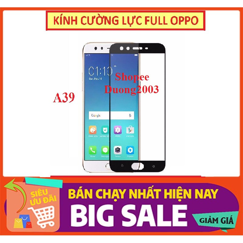 [Sale giá sốc] Kính cường lực 3d viền dẻo dành cho Oppo A39/R9/R9plus/R7/Neo 9 –Tặng kèm khăn lau kính