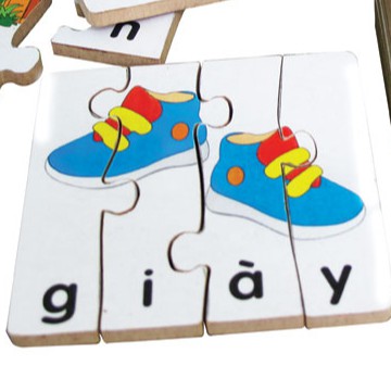 Đồ chơi gỗ ghép hình học chữ tiếng việt 2 winwintoys