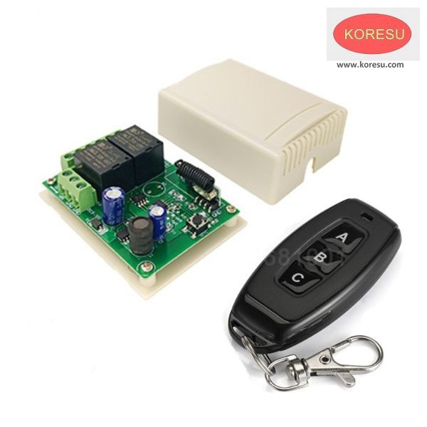Bộ Điều Khiển Từ Xa RF Đóng Mở Tự Động 2 Chiều Công Tắc 3 nút bấm