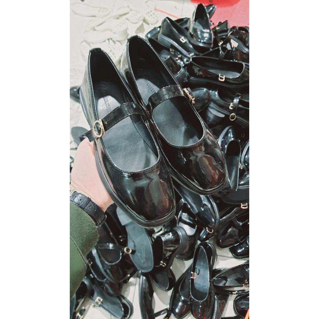 FREESHIP GIÀY BÚP BÊ NỮ DA BÓNG QUAI CÀI MARRY JANE