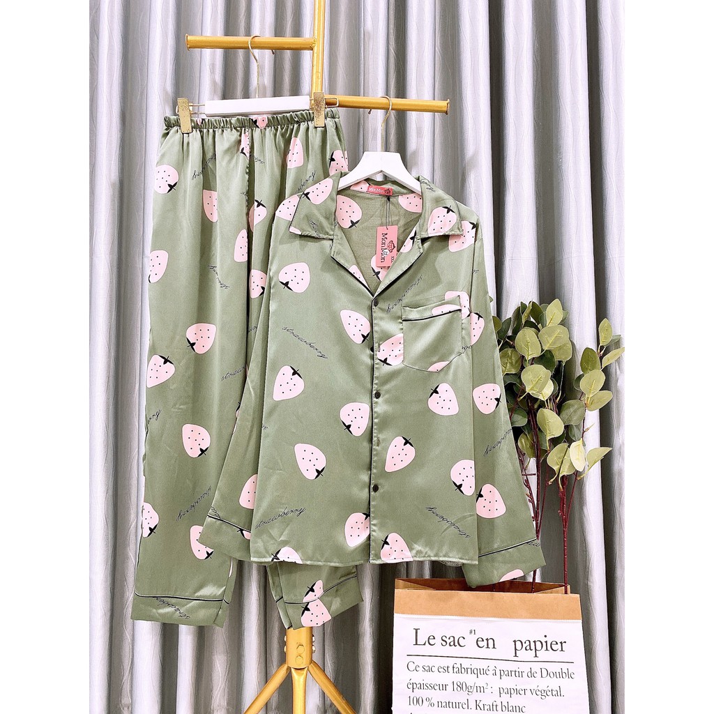 [Giá Tận Xưởng] Đồ bộ Pyjama Satin Tay Dài Quần Dài Cao Cấp-Nhiều Mẫu Đẹp-Shop Đồ bộ giá rẻ