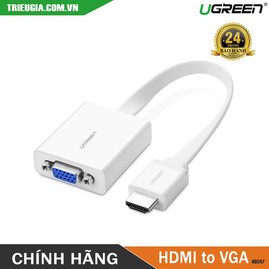 Cáp Chuyển HDMI To VGA + Audio 3.5mm & Micro-USB Ugreen 40247 40248