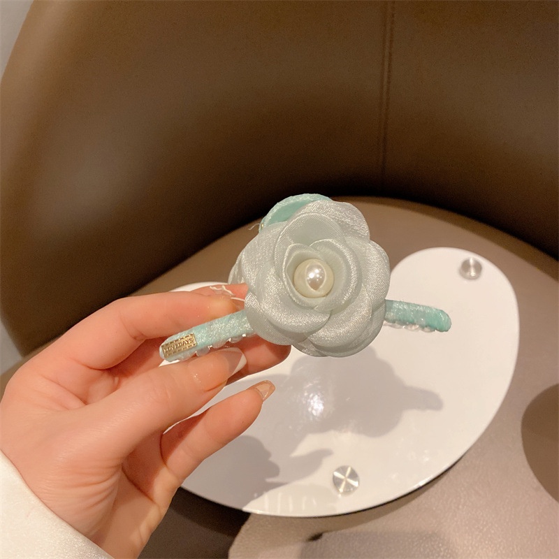 Kẹp Tóc Hình Hoa Đính Ngọc Trai Và Đá Xinh Xắn Cho Nữ