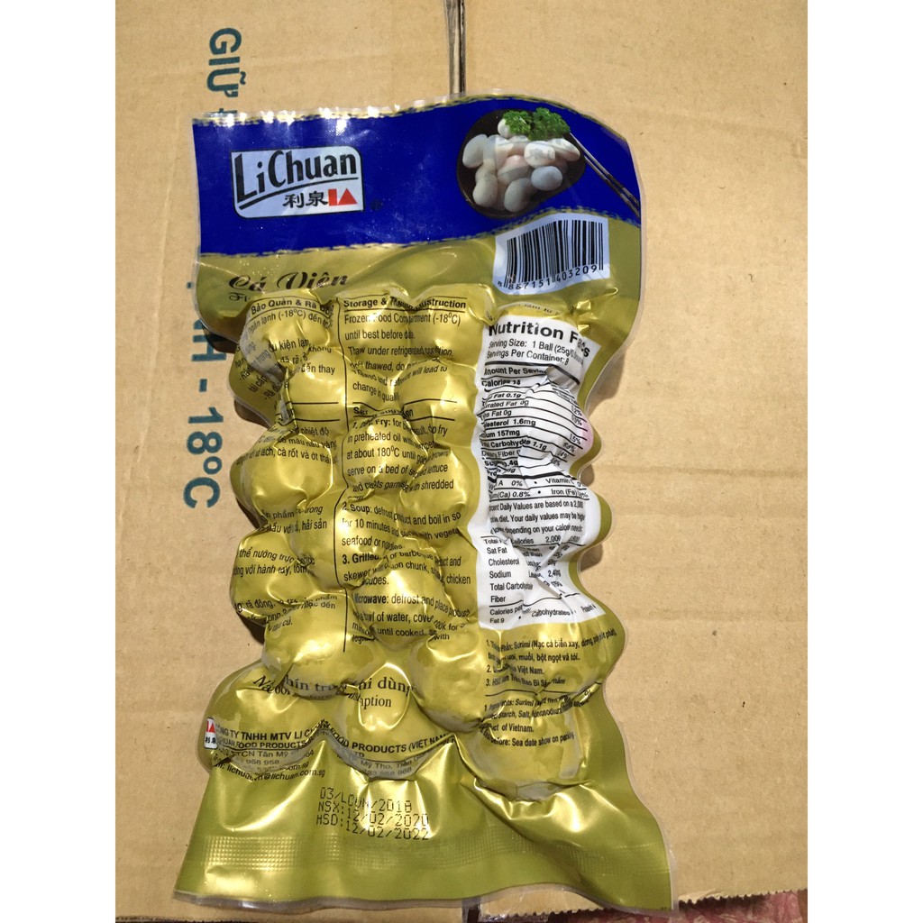 Cá viên Lichuan 200g