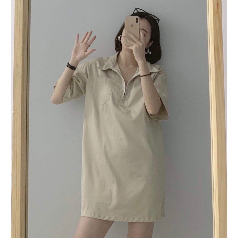 [Mã ICB0511 giảm 25% đơn 50K] Váy PoLo kaki cổ khoá , Váy xuông | BigBuy360 - bigbuy360.vn