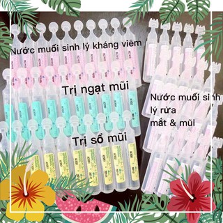 [TRỊ CHẢY NƯỚC MŨI, SỔ MŨI] Nước muối sinh lý (vàng) Gifrer Physiologica Septinasal Unidoses hộp 20 tép x 5ml