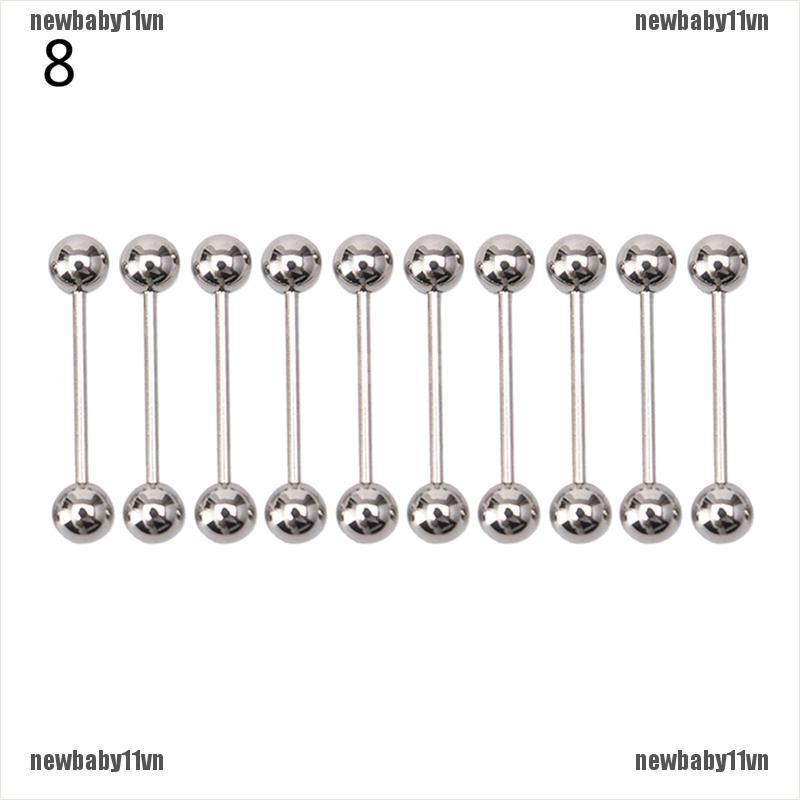 Bộ 10 Khuyên Cơ Thể BằNg ThéP Không Gỉ