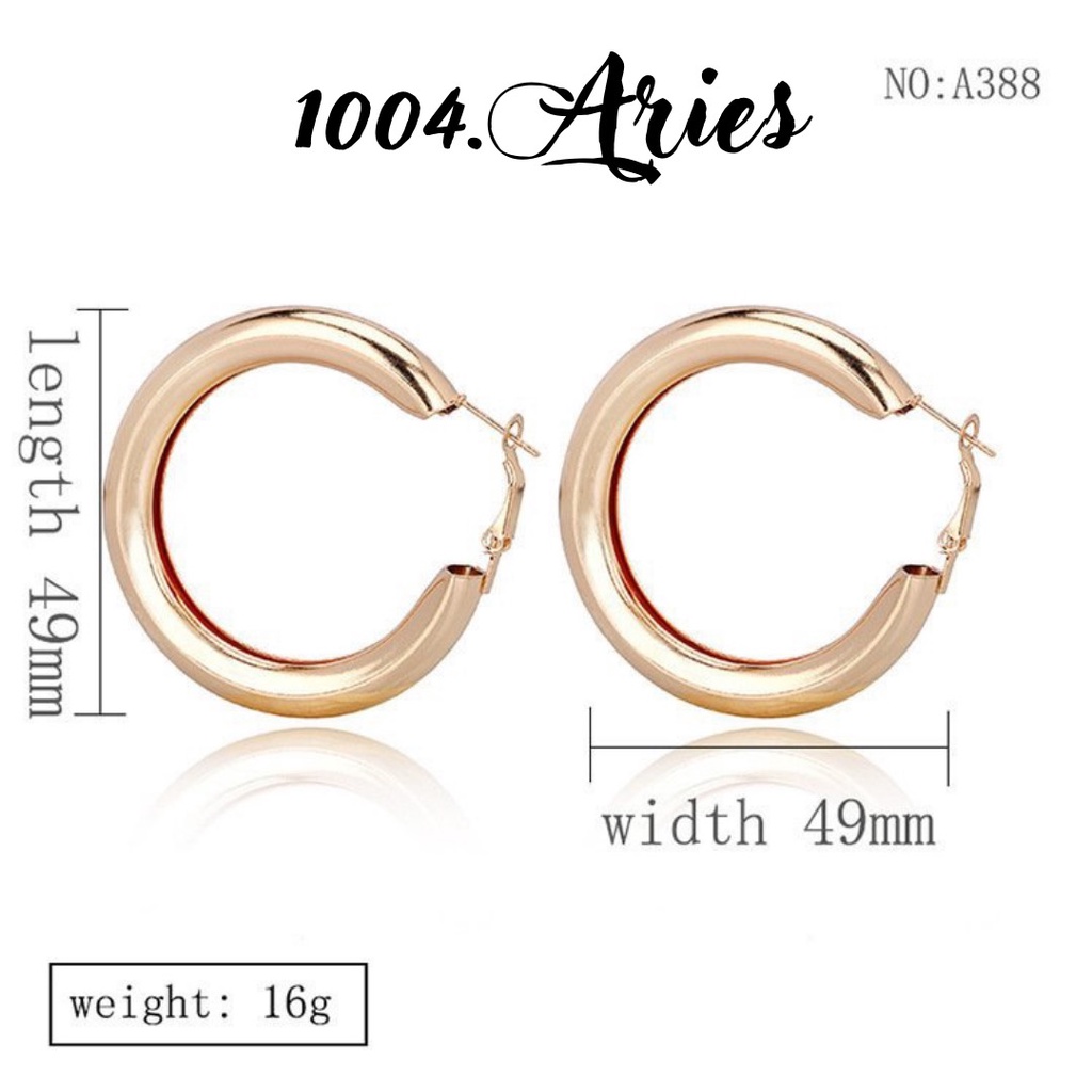Bông tai tròn /xoắn cá tính cho nữ -1004 ARIES
