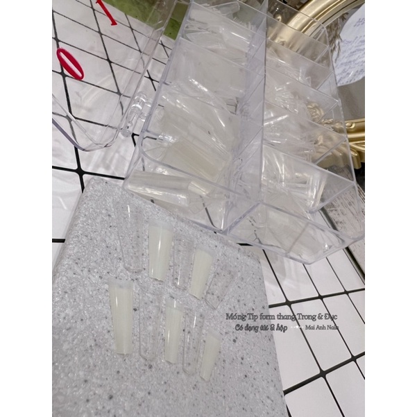 Móng nối Hàn - Móng tip TÚI đủ form 2 màu Đục &amp; Trong MaiAnhNails