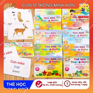 Thẻ học thông minh song ngữ Anh Việt , Flashcard các chủ đề cho bé - SHOP CU BIN