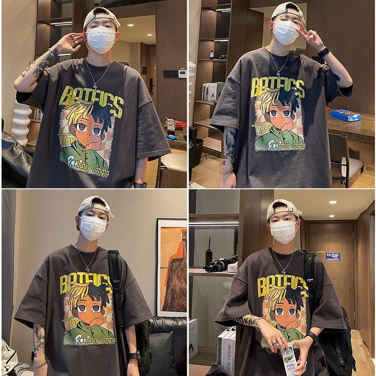 Áo thun tay lỡ nam nữ form rộng unisex siêu đẹp siêu rẻ BATFICS N22