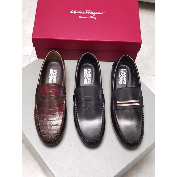 Giày lười của nam da thật nhập khẩu thương hiệu Salvatore Ferragamo cao cấp
