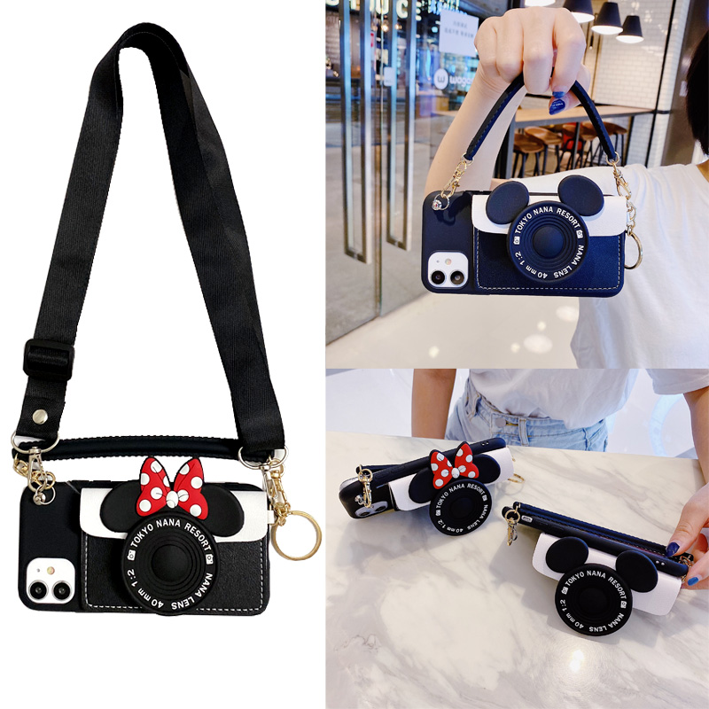 Ốp điện thoại 3d camera minnie mickey Pocket Card cho oppo A57 A59 A71 A83 A3S A5S A12 A12E realme c1 c2 c3 reno 2 z 2z 2f 3 phone case | BigBuy360 - bigbuy360.vn