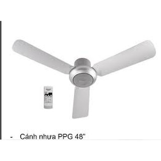 Quạt trần panasonic F-48CZL, 3 cánh có ĐK, ti 14cm, màu bạc