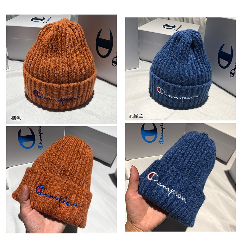 Mũ Len Dày Dặn Thêu Chữ champion Phong Cách Đường Phố Thu Đông Cho Nam Và Nữ