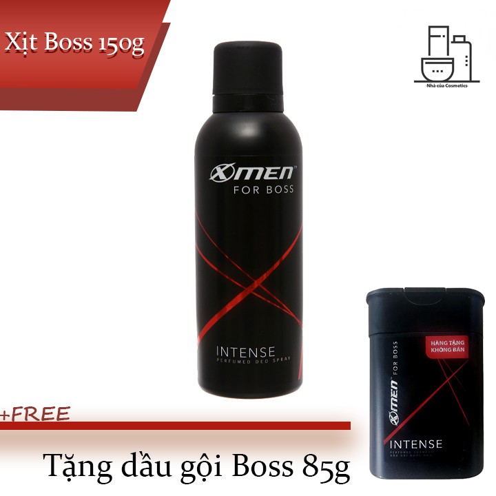 Xịt Khử Mùi Xmen For Boss Tặng Dầu Gội Xmen For Boss 85g