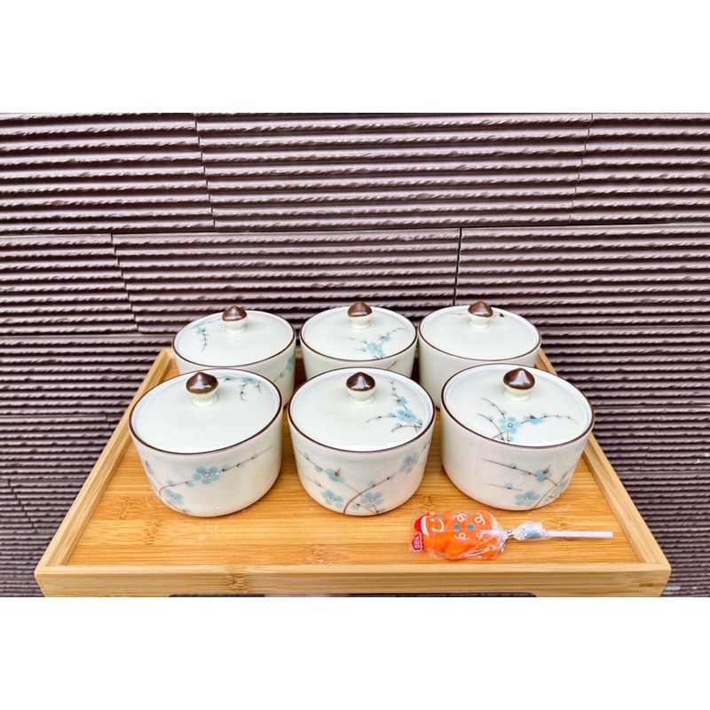 Hộp đựng mứt Tết gốm sứ Bát Tràng HD01 Set 6 hũ sứ vẽ tay