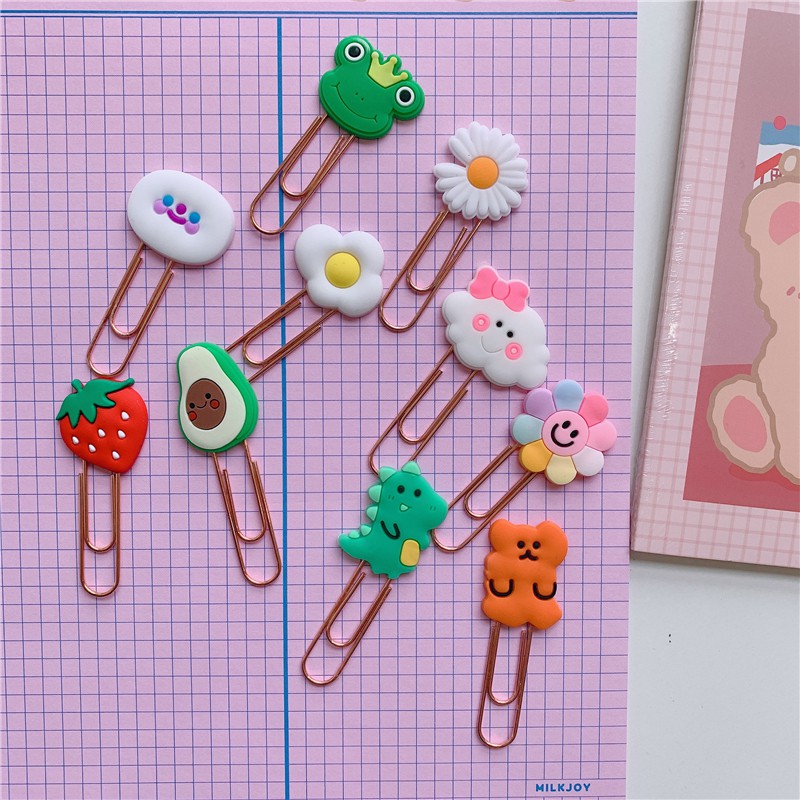 Kẹp Giấy Paper Clip Đính Hình Nhựa Vpp Stationery Cute
