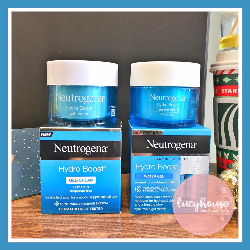 Kem Dưỡng Ẩm Neutrogena Hydro Boost Water Gel, Aqua Gel da dầu, Gel Cream da khô